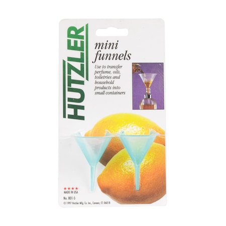 Hutzler Harold Import Clear Plastic 1.6 oz Mini Funnels 801